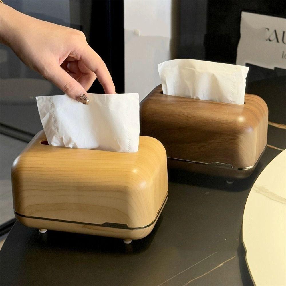 Large Capacity Tissue Box Spring-loaded Paper Dispenser Stylish Paper Container Living Room