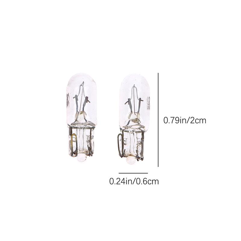 10Pcs Bulb 12V 3W T6.5 Car Dashboard Instrument Panel Light Indicator Lights