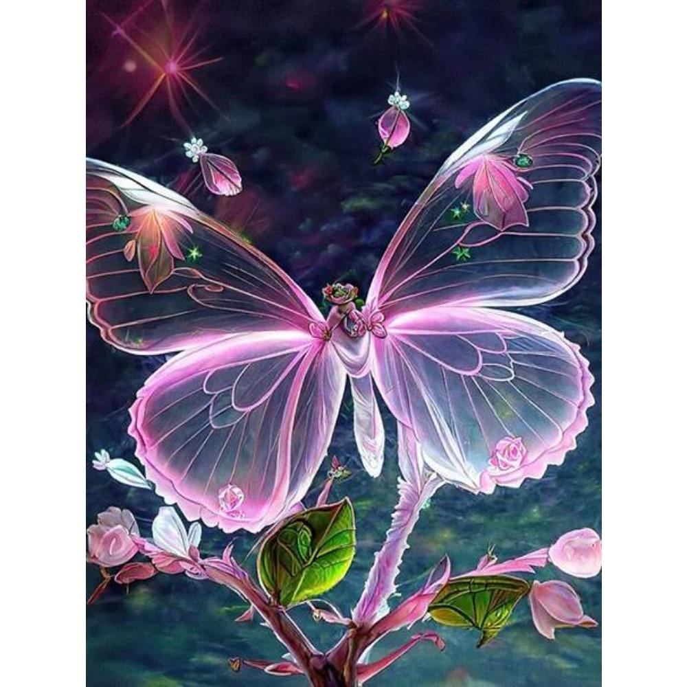 Pittura diamante a cerchio completo fai da te punto croce 3D Gatto Farfalla decorazione casa arte pittura diamante stella pittura diamante 5d