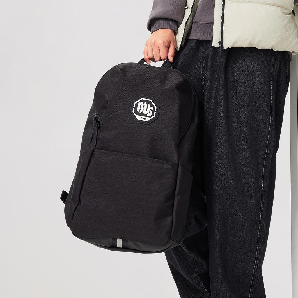 Li Ning Polyester Backpack Regular Unisex Black ABSW155-1
