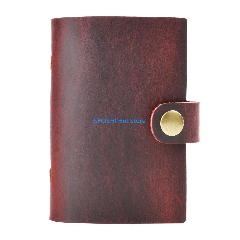 

Anti-theft Credit Card Holder Fashion 20 Cards Cowhide Leather Pocket for Case Purse Wallet for Women Men Female D57B бордовий