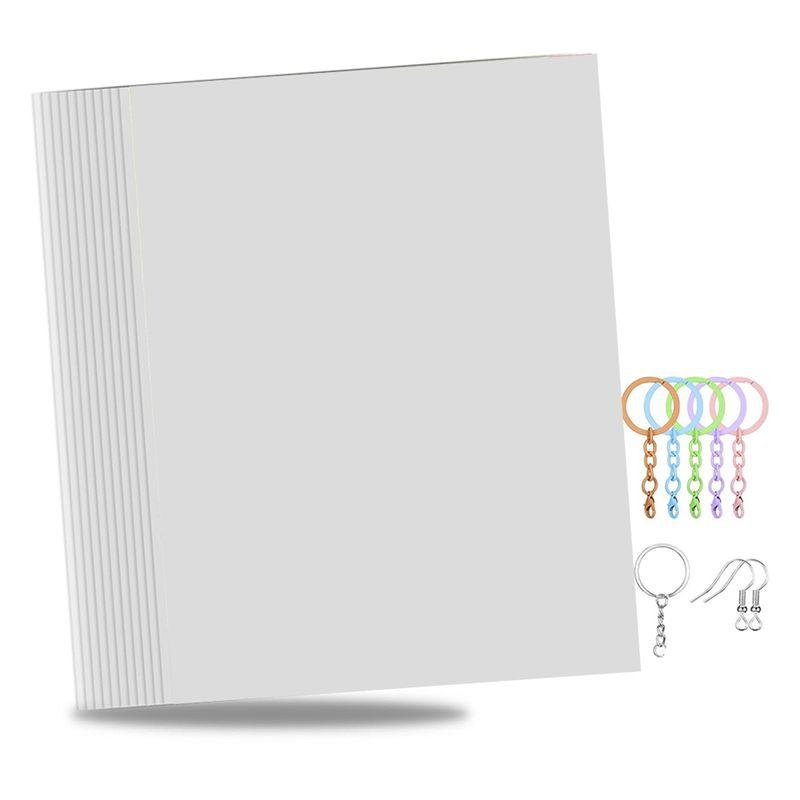 A20F-Printable Heat Shrink Sheets, Printable Shrink Plastic Sheet Films Shrink Paper For DIY Crafts, Jewelry,Keychains