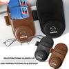 Leder Auto Brillenhalter Sonnenblende Multifunktions Sonnenbrillenhalter Für 3 6 CX5 2 CX3 CX9 MX5 RX8 Axela Demio MS CX5 2 Axela Demio Atenza MS GJI