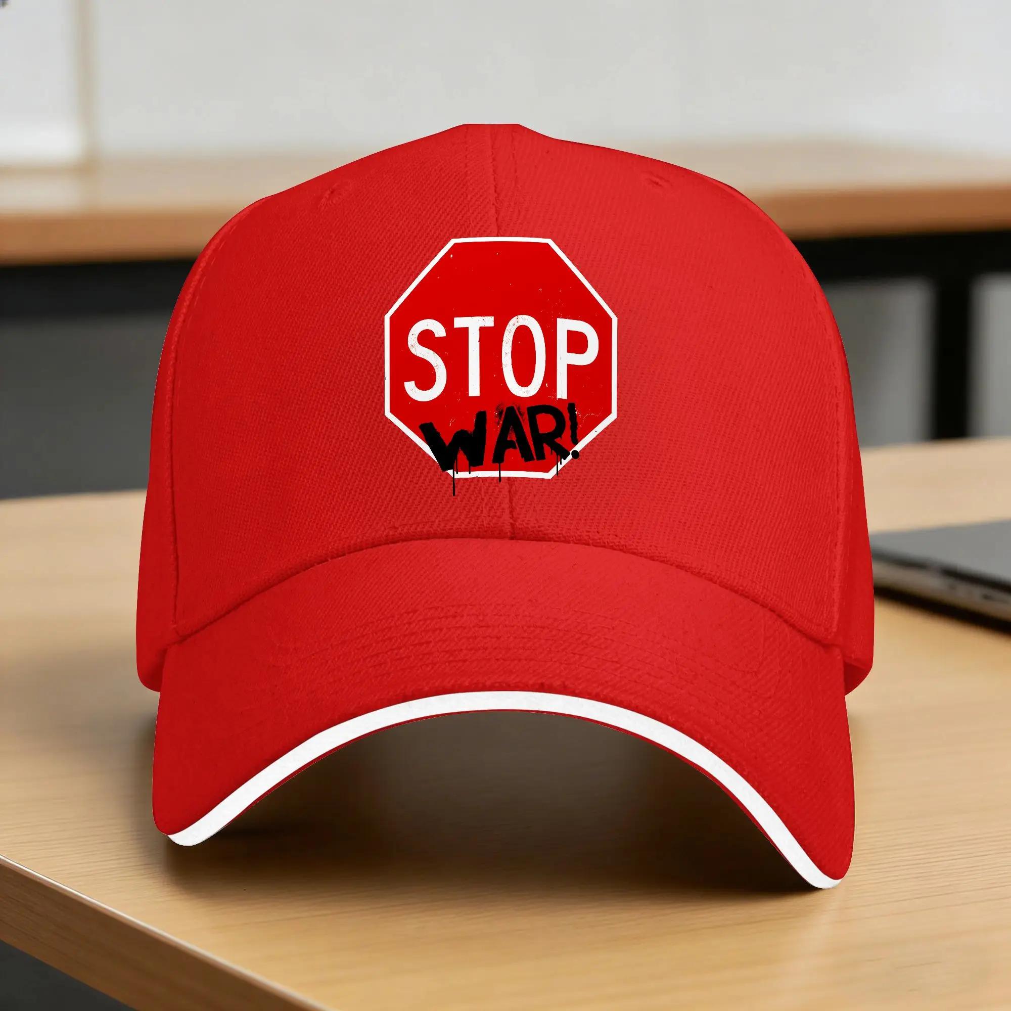 Stop Wars Baseball Cap Outdoor Gym High Quality Trucker Hat Couple Women Streetwear Print Baseball Caps One Size