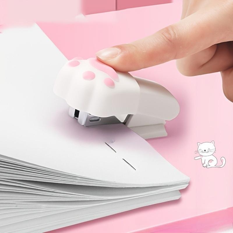 1PC Mini Stapler Portable Stapler Send Staples Student Cartoon Binding Machine Cute Stationery