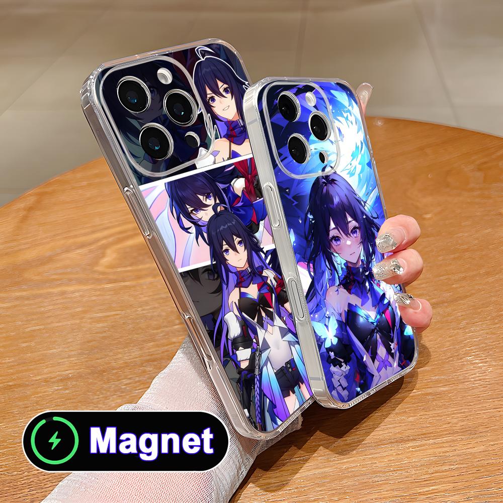 HSR Seele Clear TPU Magsafe Mobile Phone Case for iPhone 17 16 15 14 13 12 11 Air Pro Max Plus Mini Colorful Cover