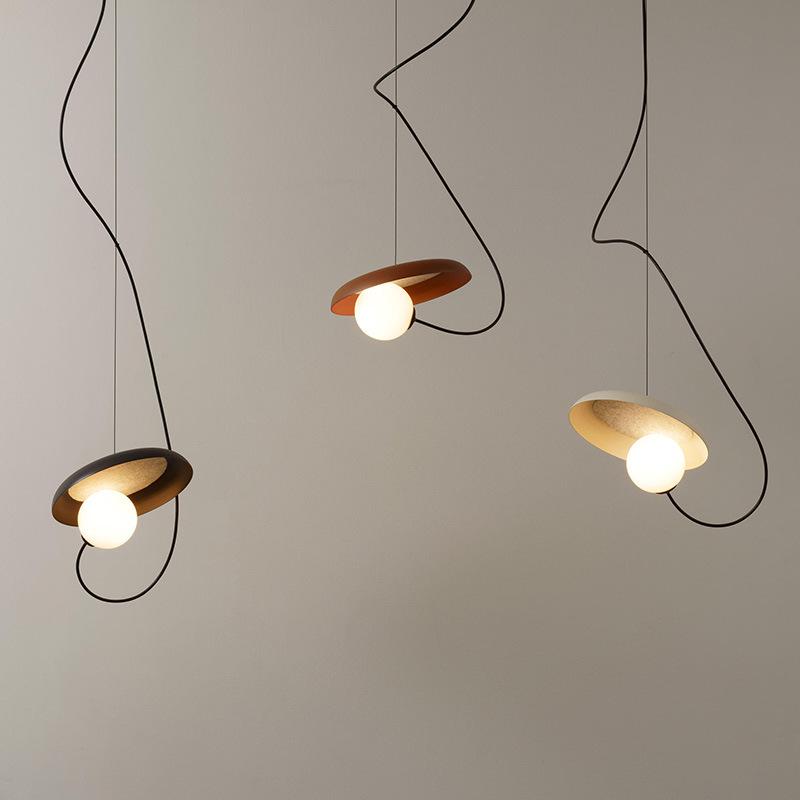Wabi-Sabi Nordische Glaskugel Pendelleuchte - Minimalistisches LED-Design für Schlafzimmer & Esszimmer