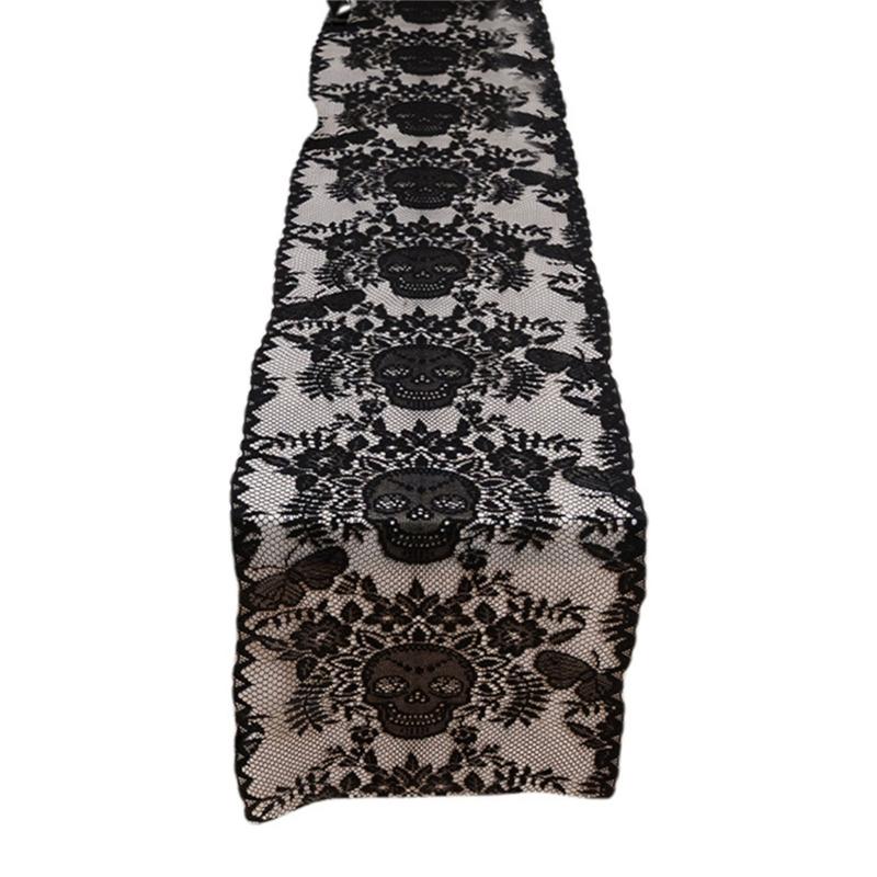 Skull Halloween Table Runner Decorative Lace Perfect For Dining Decoration Party And Seasonal Celebration