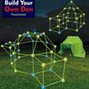 Glow-In-The-Dark DIY Fort Construction Creative Toy Fort Building Kit 3D Castles Tunnels Tents Games Educational Play Tent Toys