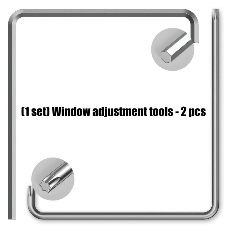 2Pcs Window Adjustment Tool Heavy Duty Steel Steel Window Adjuster 4mm Curved Inside Hexagonal Wrench Enduring