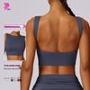 Top Regata de Yoga de Alta Resistência e à Prova de Choque: Roupa íntima de secagem rápida, franzida, justa para desportos de fitness e corrida (8516)