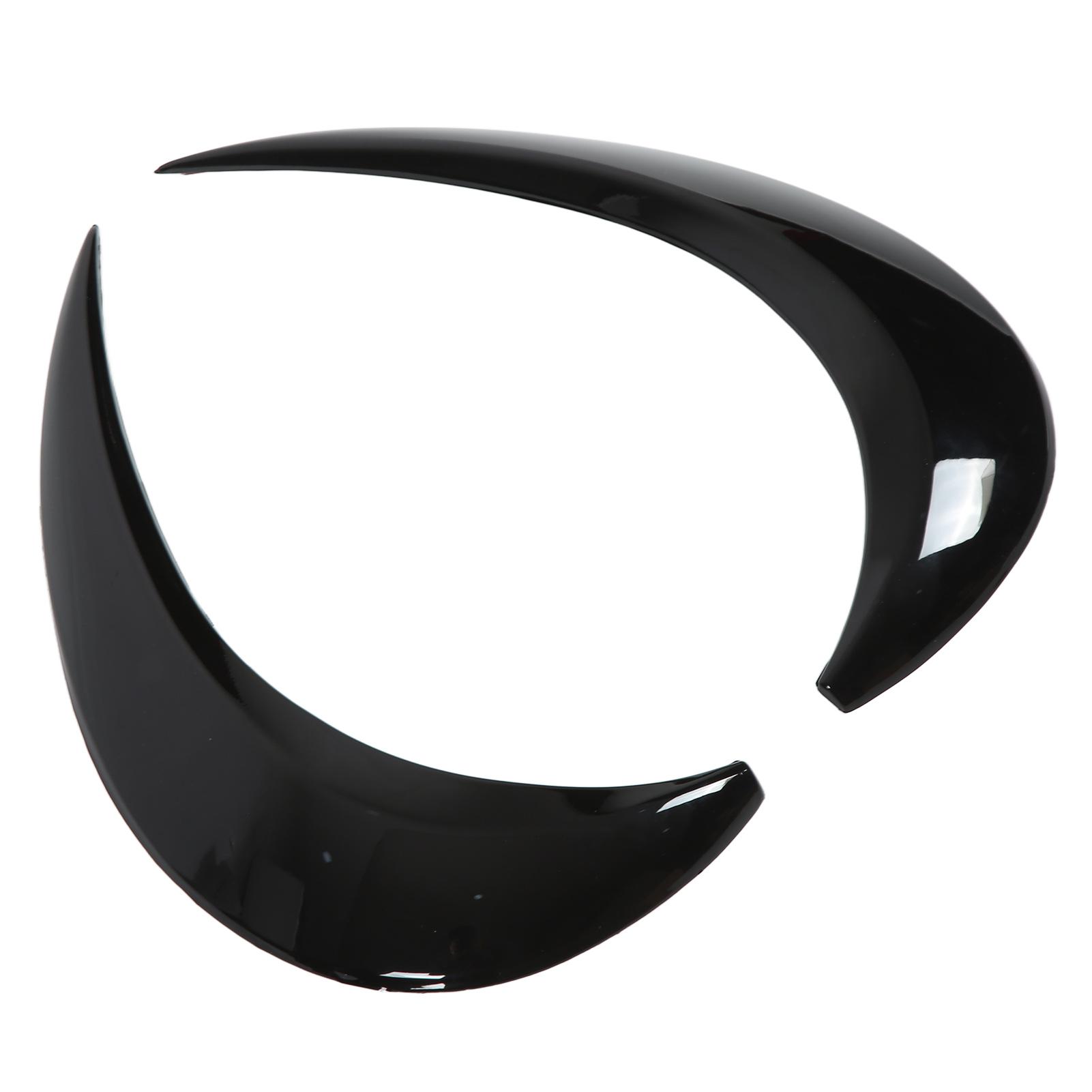 

1 пара левая правая глянцевая черная фара бровь крышка отделка ABS автомобильные веки наклейки наружные