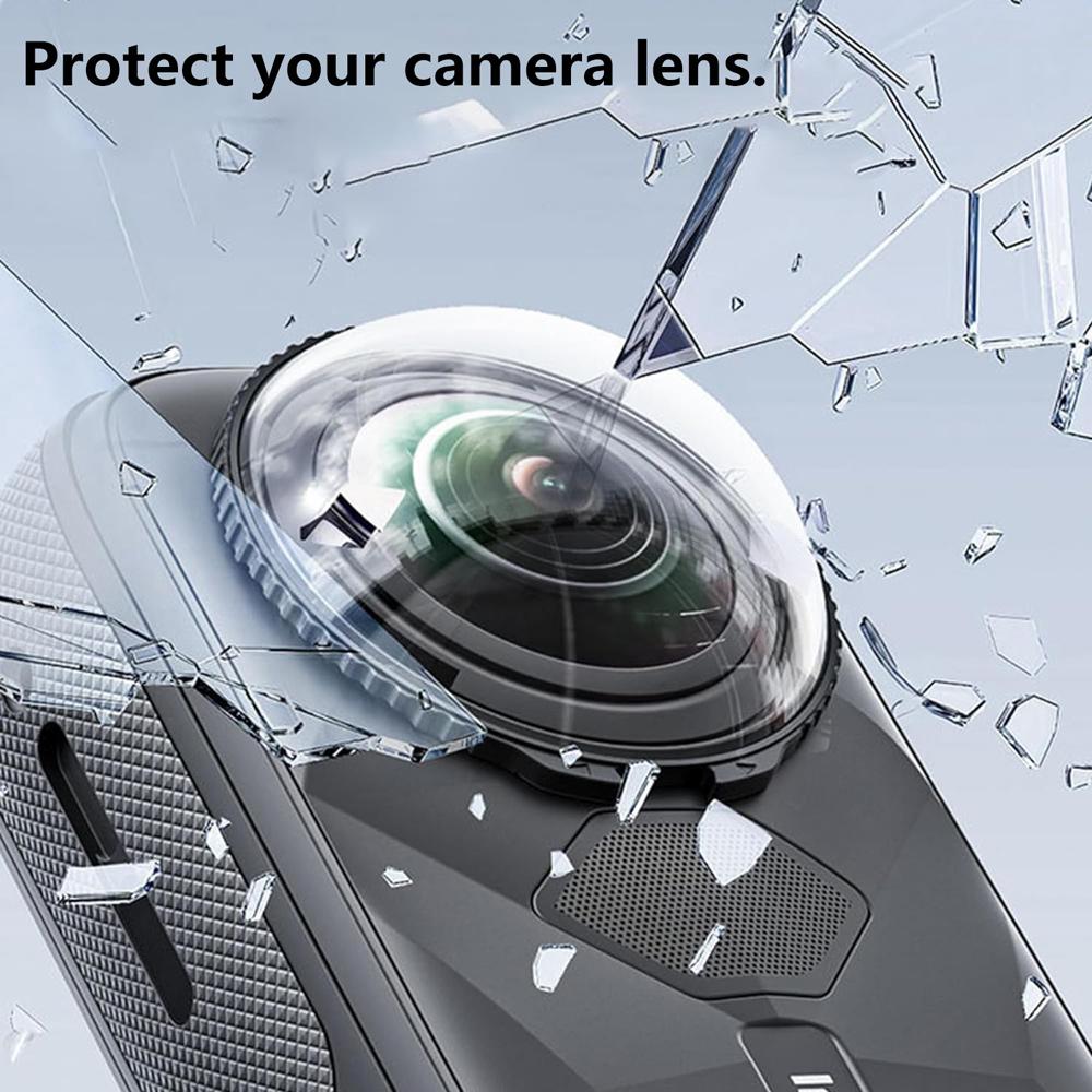 High Transmittance PC Lens Guards for Insta360 X5 Anti-Scratch Anti-Oil Lens Protector Cover Cap for X5 Panoramic Camera Vlog 4