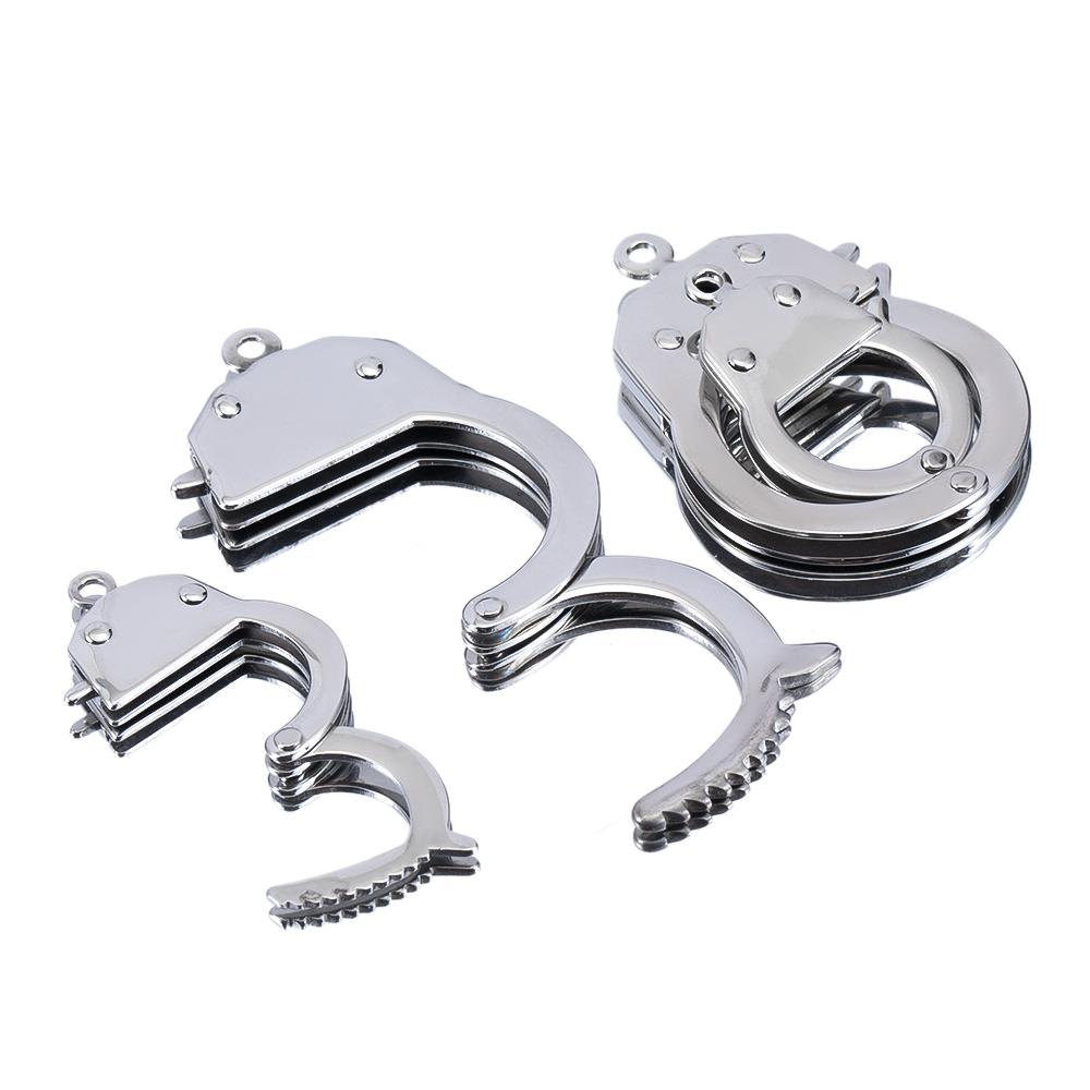 2pcs Stainless Steel Handcuffs Lobster Clasps Bracelets Necklaces Hooks Chain Closure Craft for DIY Jewelry Making Components