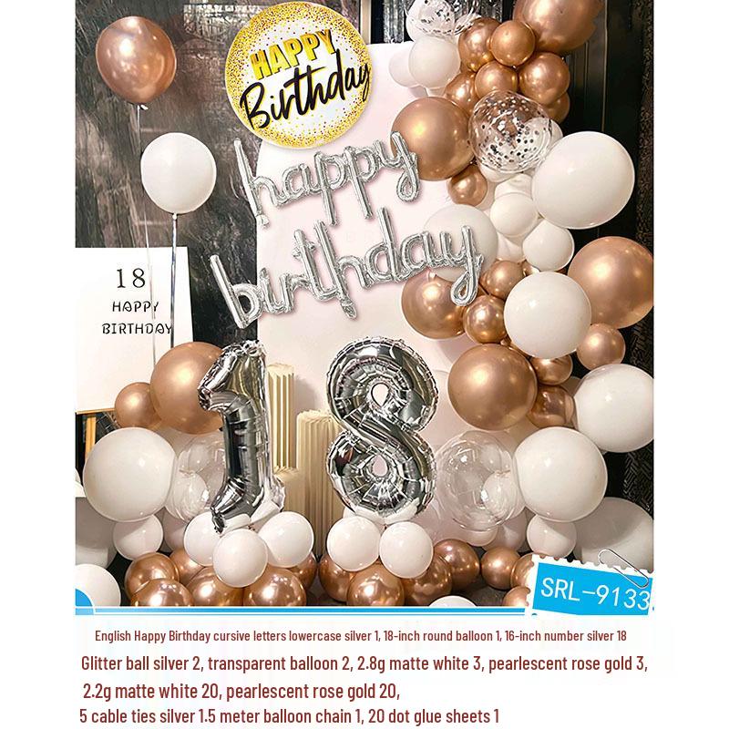 Adult & Children Birthday Number Balloon Decoration Set
