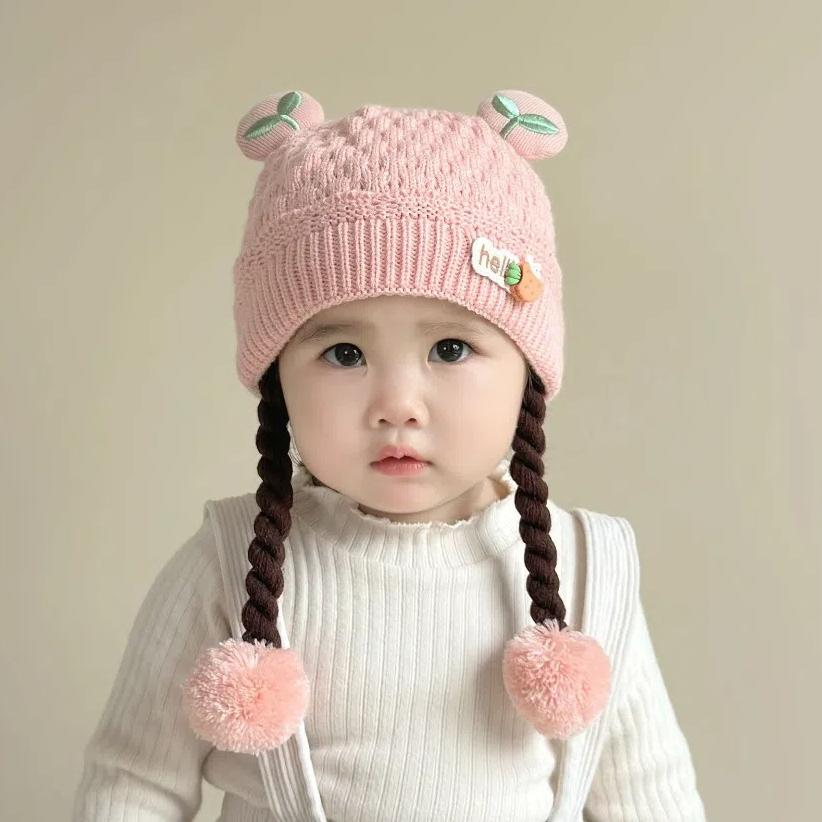 Keep Warm Baby Ear Protection Cap Thickened Toddler Beanie Cute Kids Beanie Cap Winter