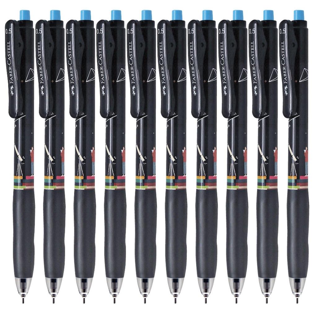 Artegel Astronomer Gel Ink Ballpoint Pen Pack of 27111019 Faber-Castell 0.5mm (Black Body), Blue, 10,