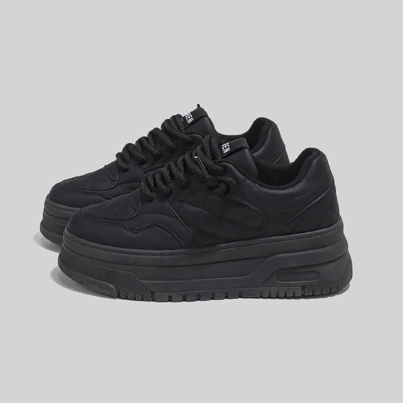Height-increasing Thick Baseplate Shoes Women's Low-top Shoes Simple and Versatile Casual and Lightweight Bread Shoes White Shoes 2