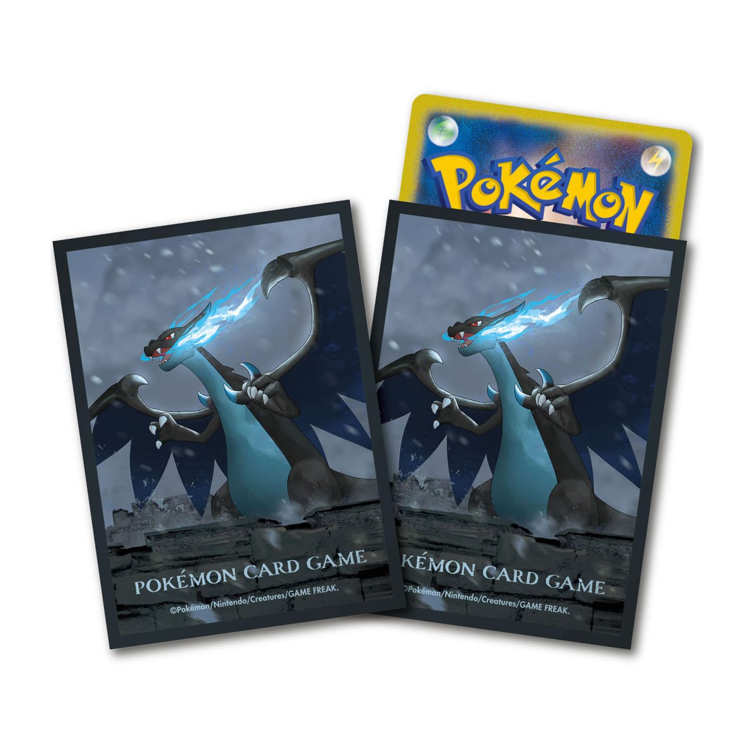Оригинал из Pokemon Center Защита для колоды игры Pokemon Card Game Мега Чаризард X Старый Замок