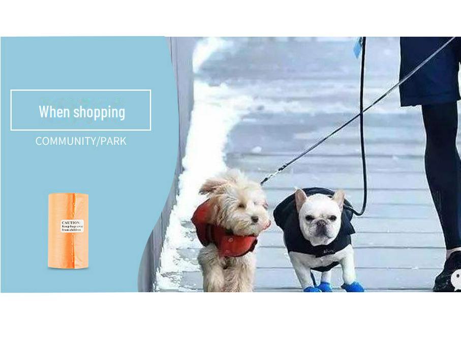 Pungi biodegradabile portabile pentru deșeuri canine