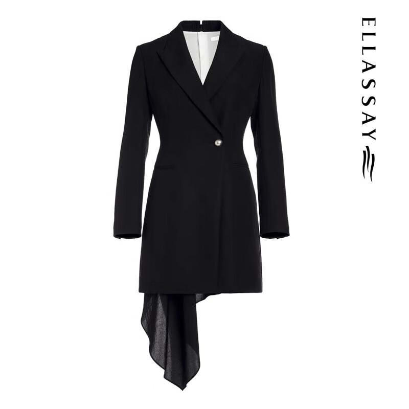ELLASSAY Women's Irregular Hem Blazer Dress
