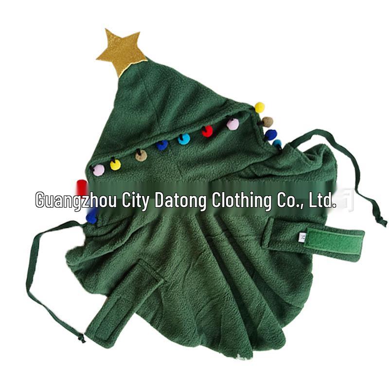 Festive Christmas Tree Shawl for Pets: Winter Cloak for Dogs and Cats