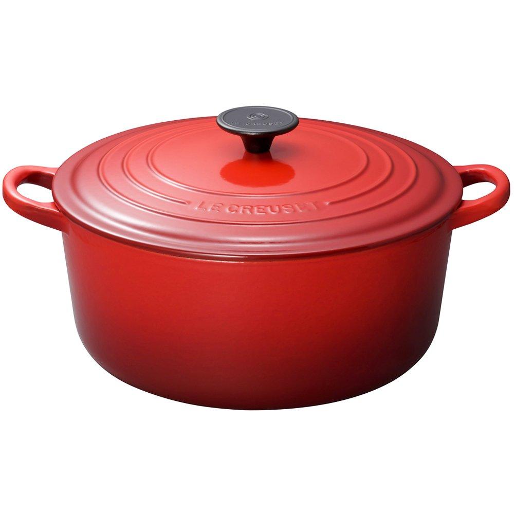 Le Creuset Cocotte induction cherry Japanese Ronde, enamel, compatible, 16cm, red, 2501-16-06 [Official Product]