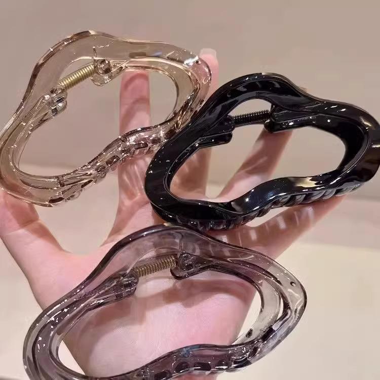 2025 High-End Acrylic Cloud Large Hair Claw for Women - Back of Head Shark Clip Accessory
