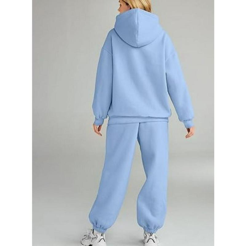Europäisches/Amerikanisches Herbst Winter Damen 2-teiliges lässiges Kapuzenpullover und Hose Set