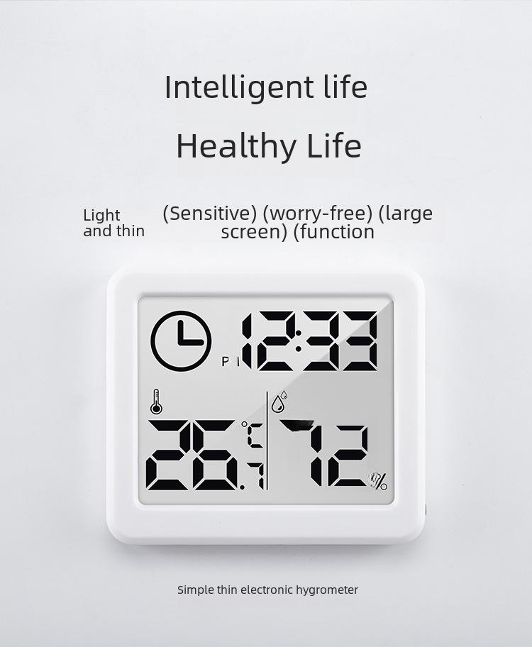 Pandun 1cm Thin Digital Indoor Thermometer & Hygrometer for Smart Homes