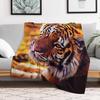 Beautiful Tiger Throw Blanket Lightweight Cozy Blanket for Bed Sofa