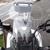 ZCJSZP Motorcycle Windshield Extension, Universal Adjustable Clip, Spoiler Shield Screen, Clear (Transparent)