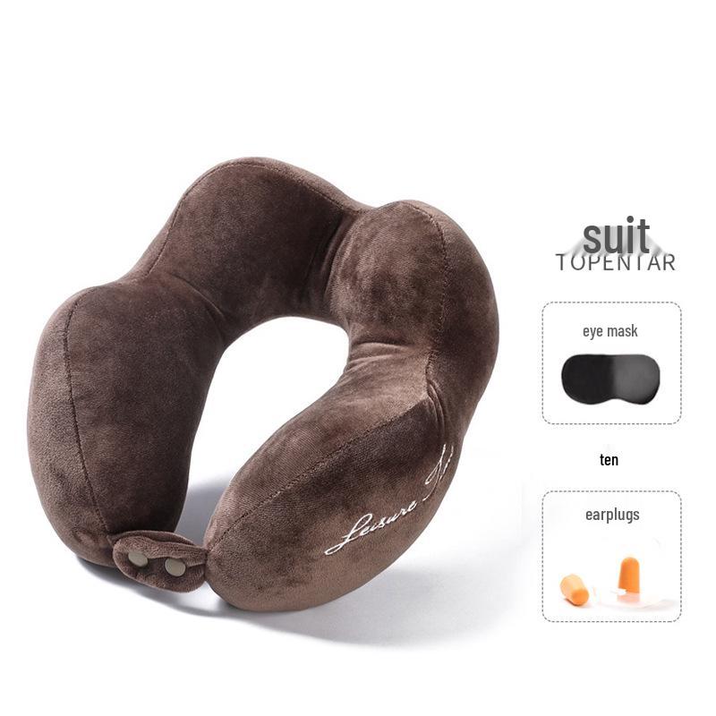U-Shaped Camel Hump Neck Pillow: Embroidered, Portable, Perfect for Travel & Office Naps; Customizable Logo Available 28x25x10 cm