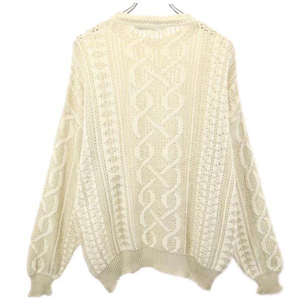 GIVENCHY Made in Italy Silk Blend Long sleeve knit sweater 50 beige Men's Used