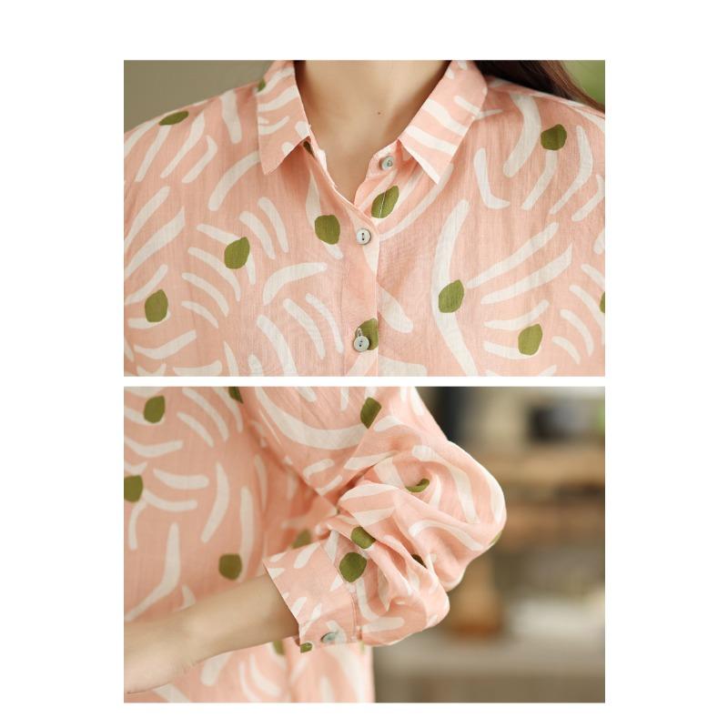 DIMANAF 2025 Damen Bluse Basic T-Shirt Vintage Mode Lässig Locker Oberteile T-Shirts 6221