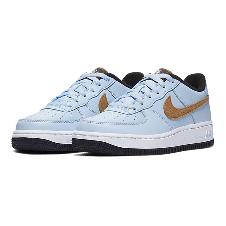 Nike Air Force 1 Felt Low top Kids' Skateboarding Shoes Sky Blue Teenagers BV6058-400