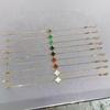 Luxury Mini Four-leaf Clover Bracelet with Natural Black Onyx for Women