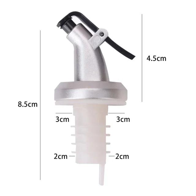 4pcs Set Olive Oil Sprayer Liquor Oil Dispenser ABS Lock Wine Pourer Flip Top Drink Wine Stopper Leak-proof Nozzle Kitchen Tools