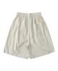 ANALOG MOOD Linen-Like Bermuda Pants (Cream)