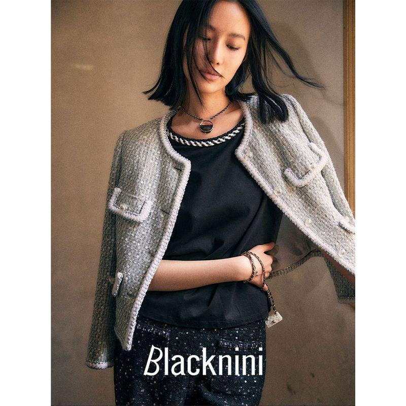 Blacknini Yin Waffle/"Mount Fuji" British Fabric Tweed Outwear/Shorts/Skirt