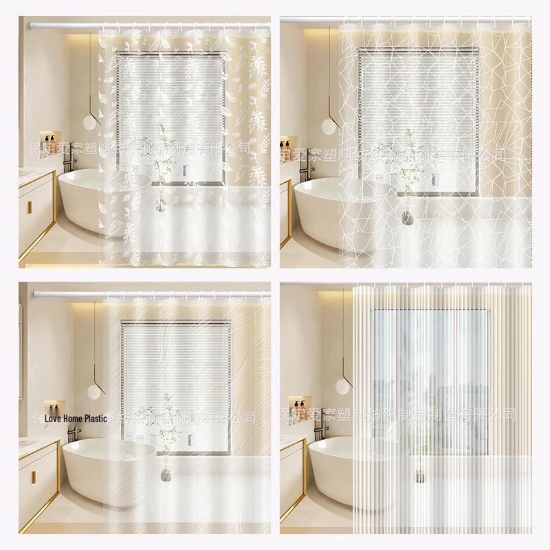 Gepunktete PEVA Bedruckte Wasserdichte Schimmelresistente Duschvorhang mit Haken