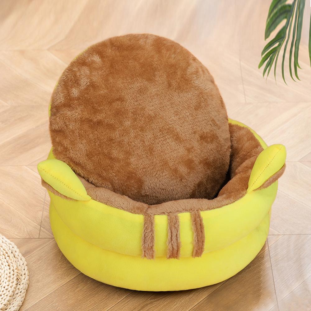 Doghouse Cathouse  Pet Nest  Arctic Velvet Cushion  Round Pet Bed Winter Warm Pet Supplies