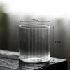 Japanese Handmade Transparent Striped Glass – Retro Whisky, Tea, Juice, and Wine Cup – Heat-Resistant