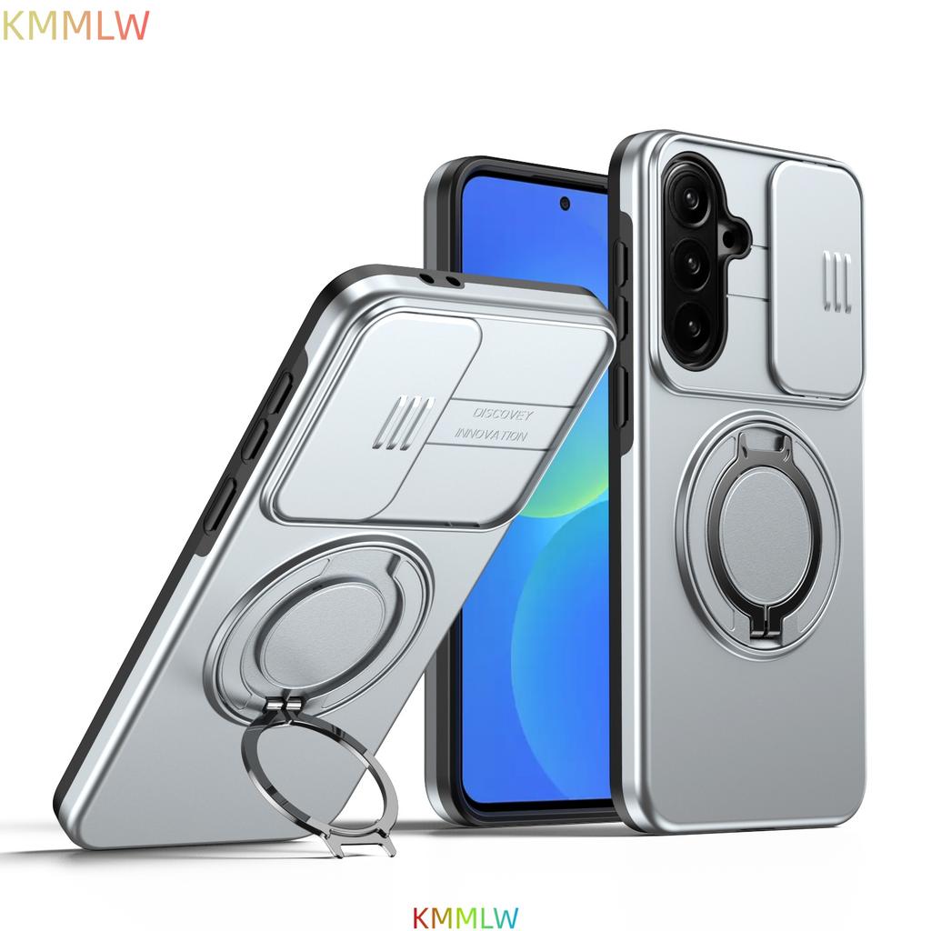 Luxury Armor Phone Case For Samsung Galaxy A57 A56 A36 A26 A06 A54 A14 Magnetic Bracket Holder Lens Protection Shockproof Cover