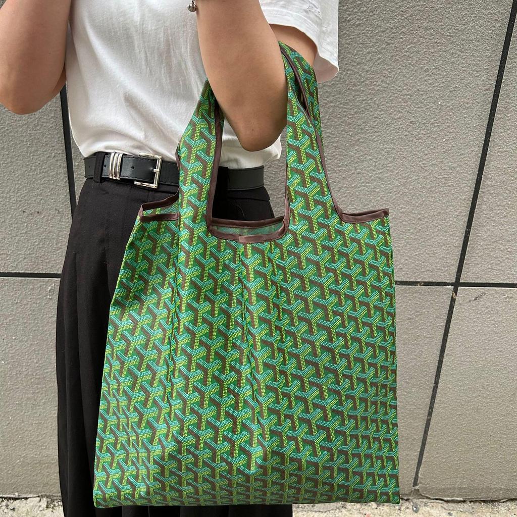Eco-Friendly Foldable Korean Style Portable Shopping Bag - Medium Size Handbag