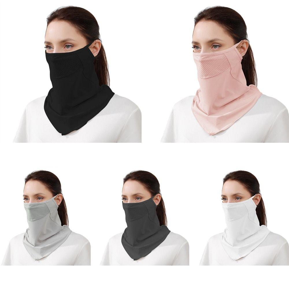 Ice Silk Sunscreen Face Scarf Mesh Neck Wrap Cover Breathable Summer Mask  Fishing