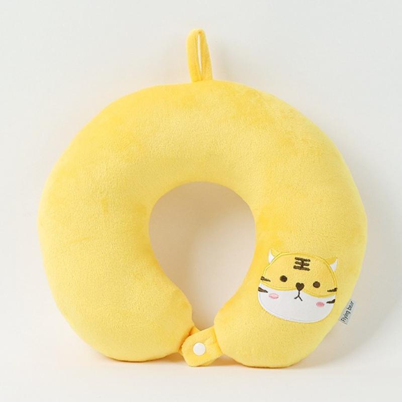 

Hump U-shaped Pillow Green Dinosaur Embroidered Neck Pillow PP Cotton Travel Pillow Office Nap Pillow жовтий