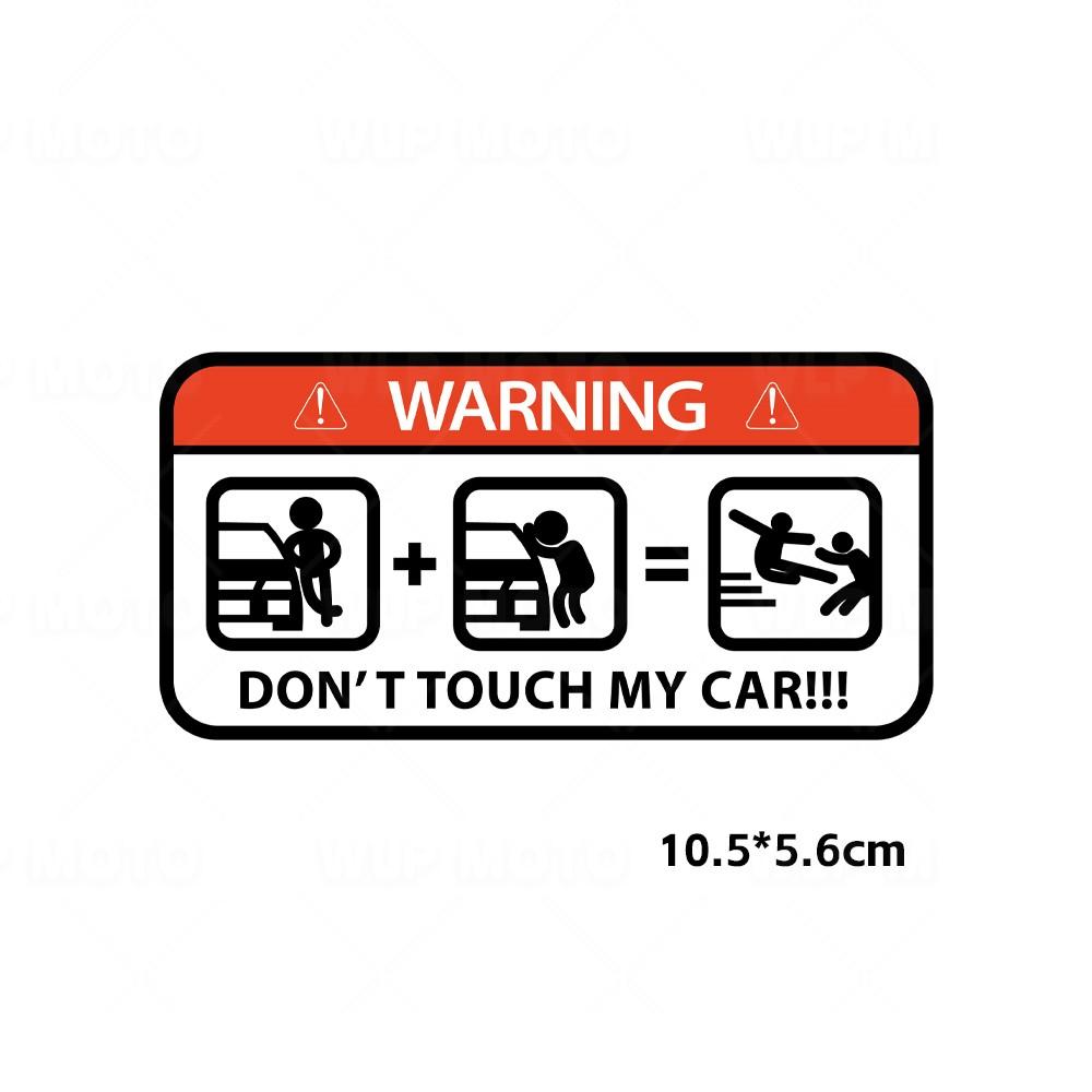 Motorcycle Reflective Stickers "Don't Touch My Motorcycle”Alarm Decal Decor Racing Helmet Fender Rear Window Waterproof Decal