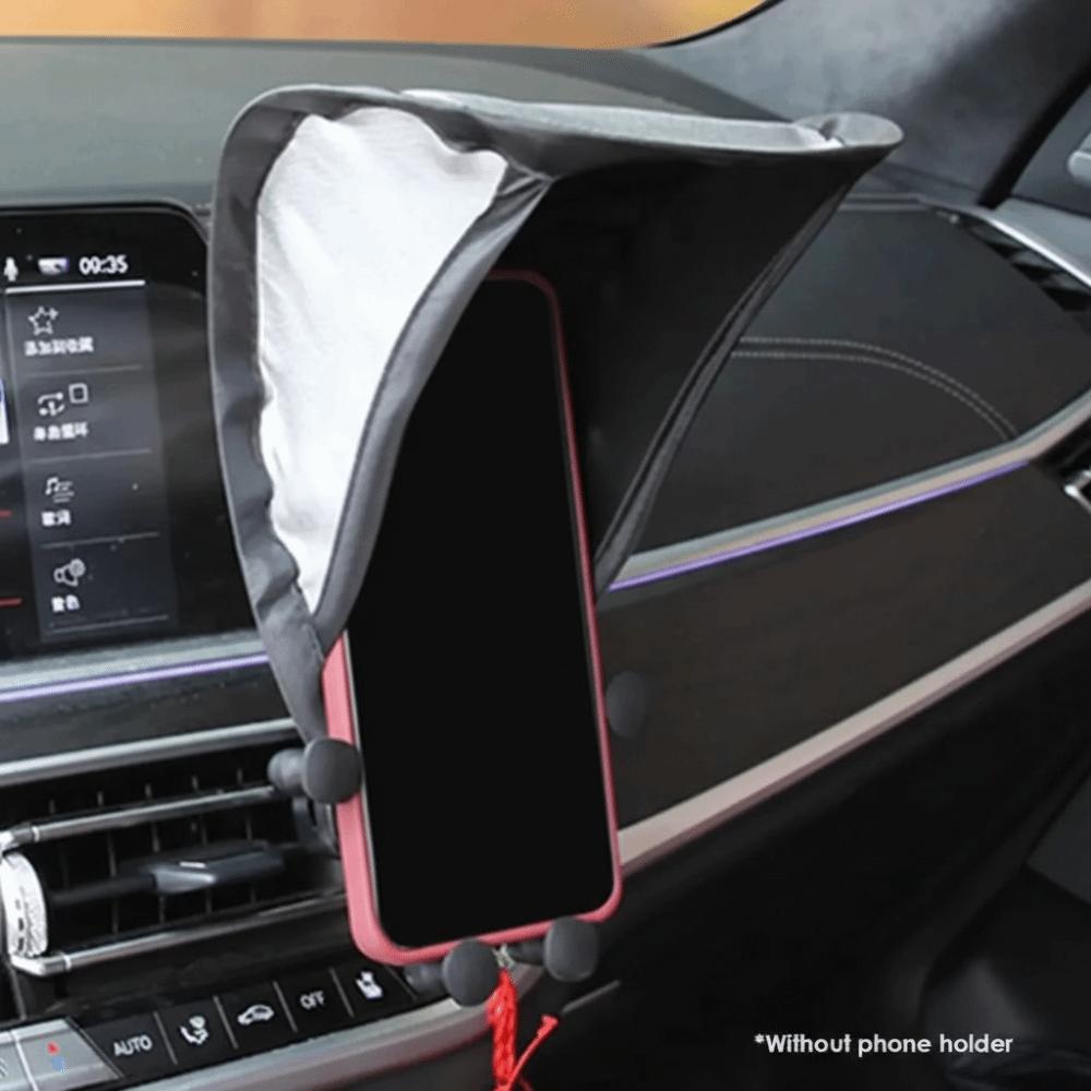 Silver-Coated Fabric Car Mobile Phone Sunshade Phone Sun Shield  Motorcycle Accessory