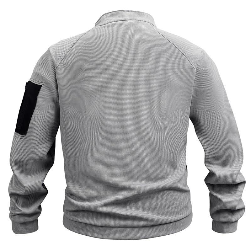 Pulover bărbătesc din lână, casual militar, cu mânecă lungă, tricotat, larg, rezistent la vânt, pentru antrenament